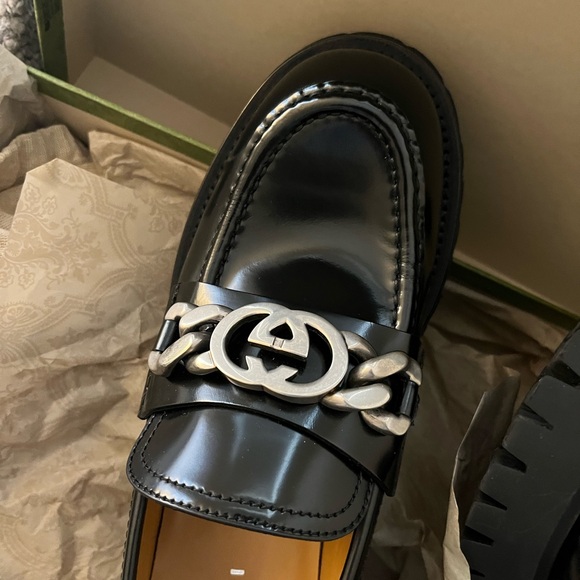 New Gucci Chunky Loafers Chained GG 39.5 MSRP $1190 - Picture 7 of 13